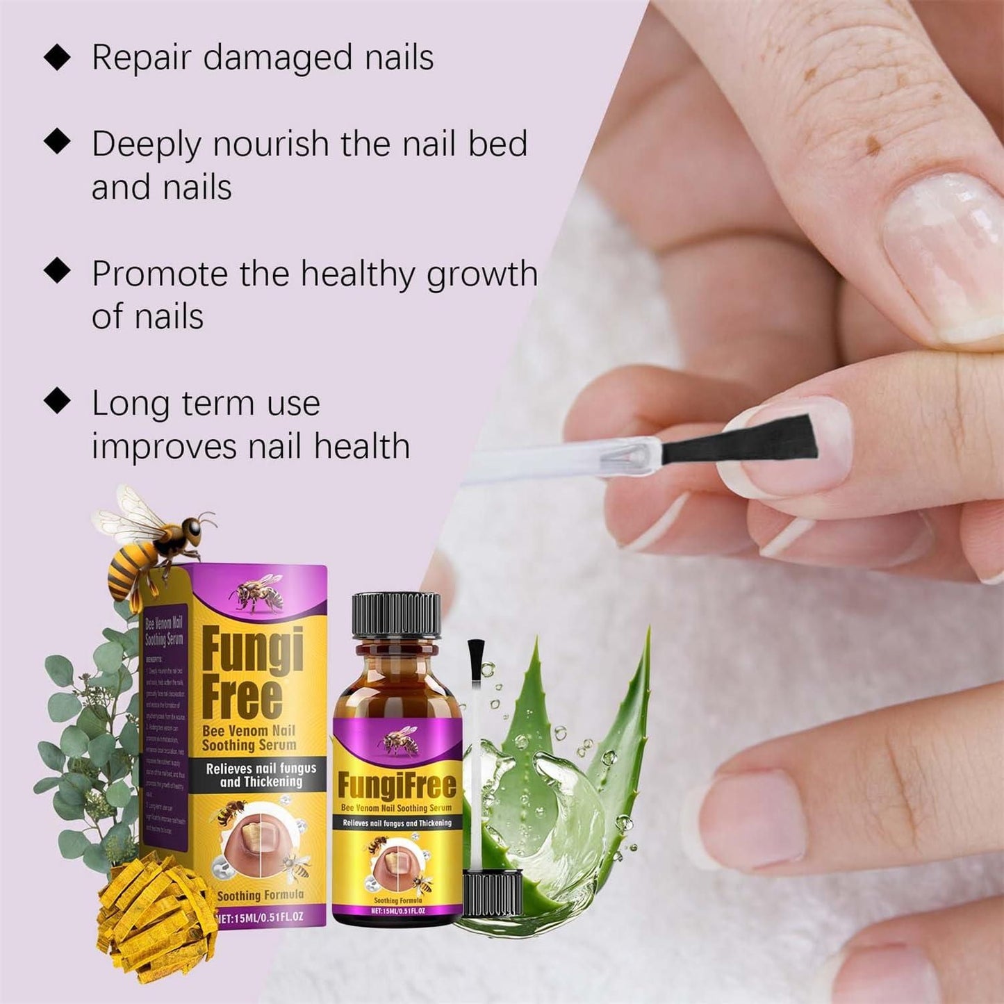 Bee Venom Nail Repair, Anti Fungal Liquid ( BUY 1 GET 1 FREE)