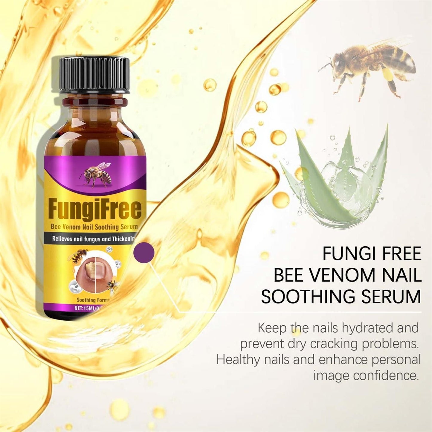 Bee Venom Nail Repair, Anti Fungal Liquid ( BUY 1 GET 1 FREE)