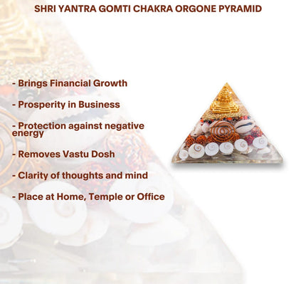 Crystal Wealth Gomati Chakra Shree Yantra Pyramid