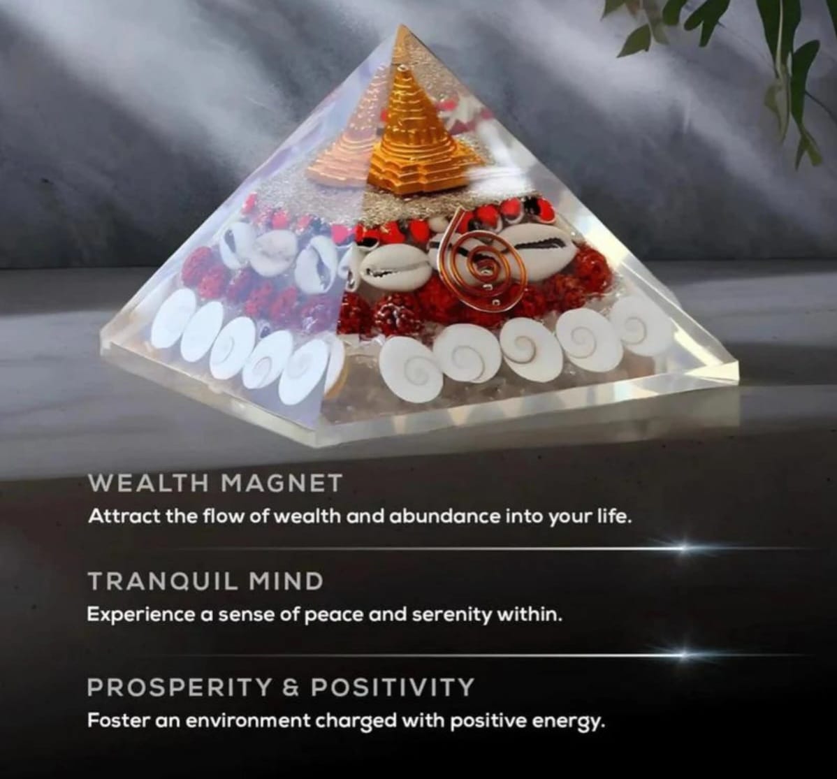 Crystal Wealth Gomati Chakra Shree Yantra Pyramid