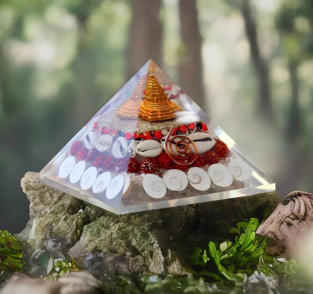 Crystal Wealth Gomati Chakra Shree Yantra Pyramid